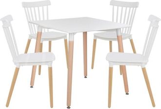 Sklum Sklum - Set de Mesa Royal (80x80) y 4 Sillas Royal