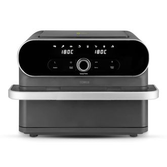 Tower T17200 Elite Flexi-Drawer Air Fryer with Divider, Vortx Cooking Technology, Digital Control Panel, 8 Cooking Presets, 1700W, Graphite | Size: A