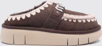 Mou Bounce Sheepskin Mules with Contrast Stitching and Wool Lining