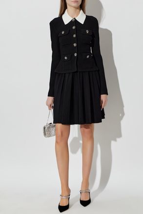 Self Portrait Dress Made Of Combined Fabrics, Womens, Black