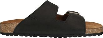 Salamander Schoenen, Heren, Zwart, 44 EU, Leer, Slippers met open neus
