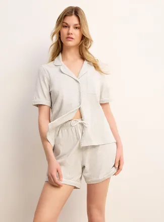 Miiyu Womens Ultra-comfortable piped pyjama set