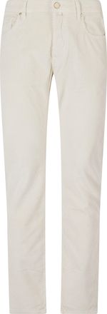 Jacob Cohen Cotton Ribbed Corduroy Five-Pocket Straight-Leg Pants