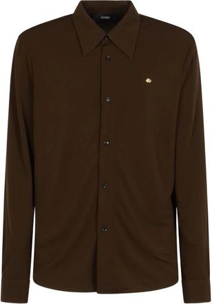 Amiri Casual overhemd met lange mouwen look - Heren - Casual Overhemden - Bruin - L - Overhemden