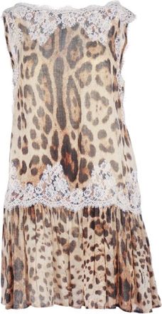 Ermanno Scervino Short Dresses, female, Brown, Size: XS 41704 Abito con sottoveste
