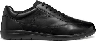 Geox U Leitan - Heren - Sneakers - Zwart - 42 EU - Katoen - Schoenen
