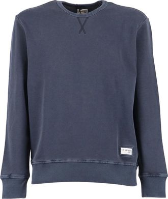 Fay Felpa Archive - Heren - Sweatshirts - Blauw - XL - Katoen - Hoodies & sweatvesten