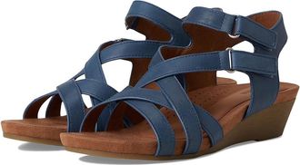 Cobb Hill Helin Womens Wedge Shoes Blue Leather : 9.5 B - Medium