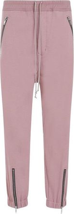 Rick Owens Tectuatl Track Dusty Pink Cotton Pants