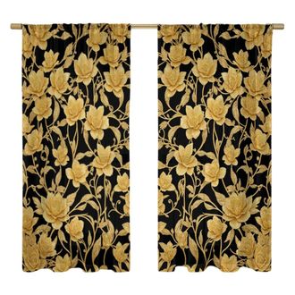OEM Cortina De Voile Con Estampado Decorativo De Follaje - Flor 7, 130x160cm
