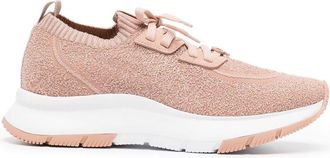 Gianvito Rossi Glover stretch-bouclé sneakers - women - Fabric/Polyurethane/Synthetic Rubber - 38.5 - Pink
