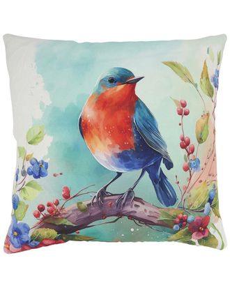 Saro Lifestyle Perched Bird Outdoor Pillow