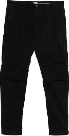 C.P. Company Casual Zwarte Katoen Elastan Broek - Heren - Slim Fit Broeken - Zwart - XL - Katoen - Broeken