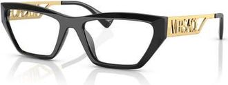 Versace 55mm Irregular optical glasses in Black at Nordstrom
