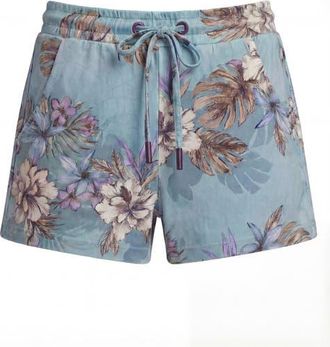 Lords of Harlech Exotic Floral Womens Drawstring Short in Exotic Floral Teal at Nordstrom, Size Xx-Large