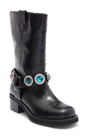 Kurt Geiger Octavia Bejeweled Boot in Black/Comb at Nordstrom Rack, Size 10Us / 41Eu