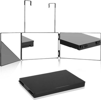 OEM Espejo De 360&deg;, Espejo De 3 V&iacute;as Con Ganchos, Espejo De Tocador Port&aacute;til, Plegable Y De Altura Ajustable, Con Espejo De Aumento De 10x, Para Corte De 