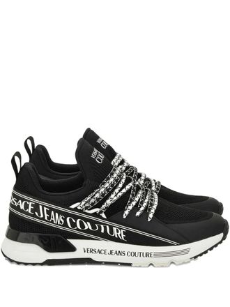Versace Jeans Couture lace-up logo sneakers - Black