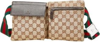 Gucci Pre-owned Belt Bags, female, Beige, Size: ONE SIZE Pre-owned Canvas gucci-bags