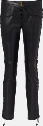 Isabel Marant Pantaloni Cyerra in pelle a vita bassa