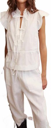 M&eacute;lissa Nepton Crissy Sleeveless Blouse In Off White