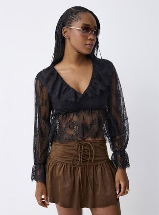Twik Womens Bohemian lace blouse