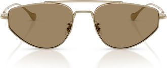 Oliver Peoples 56mm Jil Sander Edition 5 Irregular Sunglasses in Gold /Soft Gold at Nordstrom