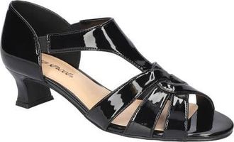 Easy Street Essie Sandal in Black Patent at Nordstrom, Size 6.5
