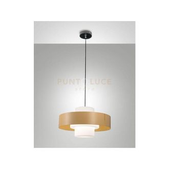 Fabas Luce Loto lampadario a sospensione sabbia 1 luce attacco E27 in metallo e vetro