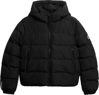 Superdry Dames, Jassen, Zwart, Maat: XS Leer