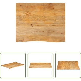 vidaXL Piano in legno - Piano Tavolo Bordi Vivi 100x80x3,8cm in Legno Massello di Mango