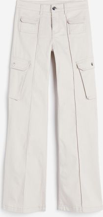 H&M Ausgestellte Cargohose - Beige