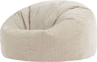 Icon Brand Puf cl&aacute;sico sill&oacute;n grande xl de pana beige