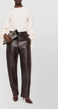 Alberta Ferretti silk crepe de chine long-sleeve blouse