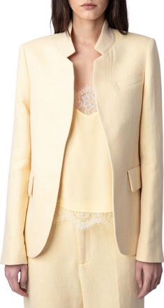 Zadig&Voltaire Very Linen-Blend Lurex Blazer