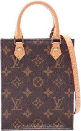 Louis Vuitton Pre-owned Mini Handbag - Dames - Vintage Mini Tas - Bruin - ONE Size - Leer - Vintage