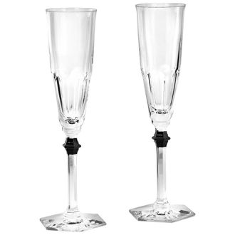 Baccarat Harcourt Eve Flute Set of 2- Black
