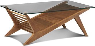 PIB Mesa de centro escandinava en madera marr&oacute;n