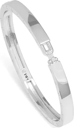 Melinda Maria Ashley Lock Cuff in Silver-White at Nordstrom, Size Medium