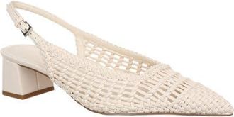 Nordstrom Dextra Slingback Heel Pump in Beige Pearled at Nordstrom, Size 6.5