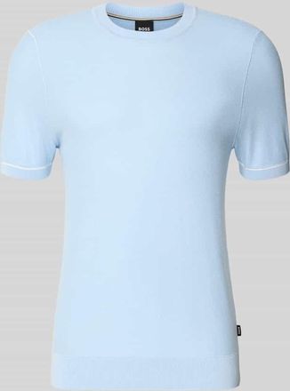 HUGO BOSS Regular Fit T-Shirt aus Strick Modell H-NALON in Hellblau, Gr&ouml;&szlig;e XXXL