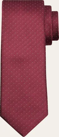 Brioni Mens Micro-Jacquard Silk Tie