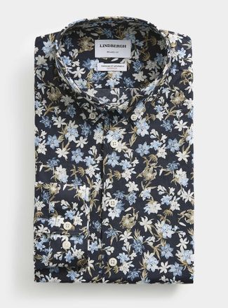 Lindbergh Mens SuperFlex floral shirt Relaxed fit