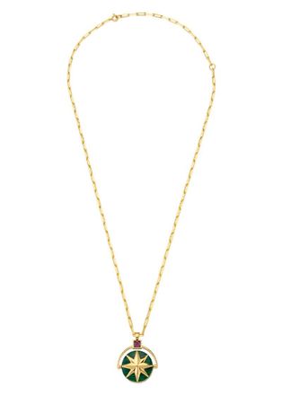 Maria Frering Giotto Gemstone Pendant Gold-plated Necklace - One Size
