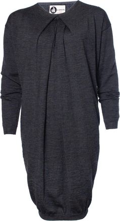 Lanvin Lanvin, Grijze wollen jurk
