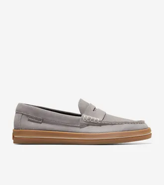 Cole Haan Mens Pinch Long-Weekender Penny Loafers - Grey Size 10.5
