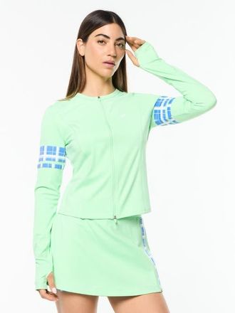 Sergio Tacchini Lara Contour Jacket in Green Ash at Nordstrom, Size Xx-Large