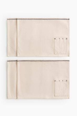 H&M 4er-Pack Tischsets mit Bestecktasche - Schwarz