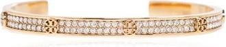 Tory Burch Armband met Glanzende Kristallen - Dames - Armbanden - Geel - M - Accessoires