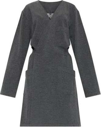 Maison Margiela Wollemantel met ceintuur - Dames - Vesten - Grijs - S - Wol - Truien & Vesten